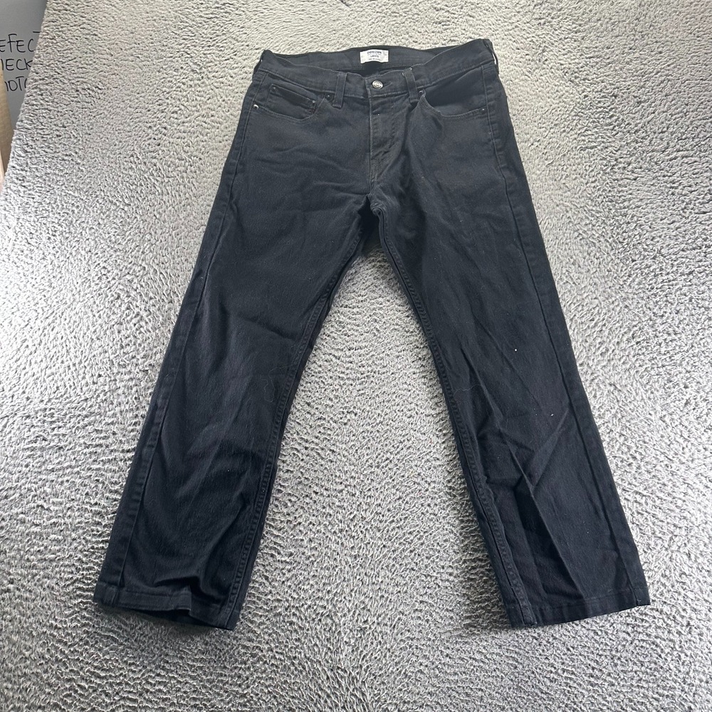 Denizen From Levi's 285 Jeans Mens 30x28 Black Cotton Denim Straight Relaxed Fit